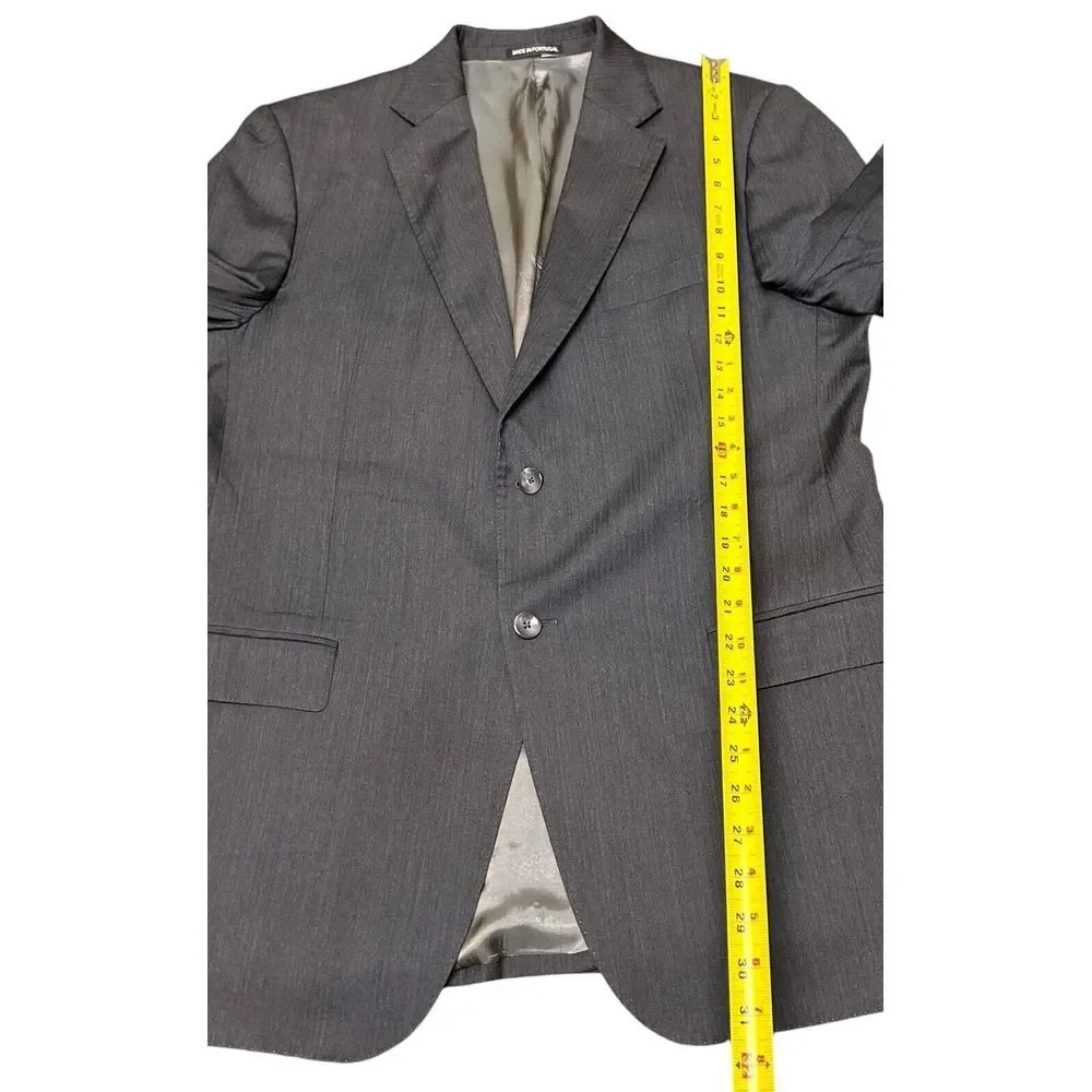 J‎ Hilburn Blazer Mens 43R 32x30 Gray Guabello Wool Coat Suit Set